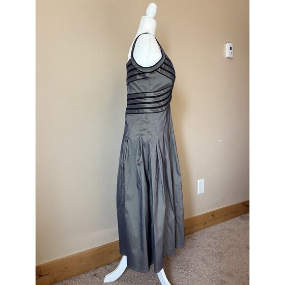Alex Evenings Shimmer Bandage Built In Bra Fit And Flare Midi Gown Dress Sz 8 - Picture 4 of 12